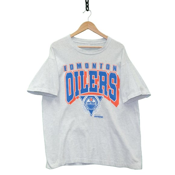 Vintage Edmonton Oilers Gray 1992 Shirt Gift Friend Family Collection tee - Picture 1 of 2